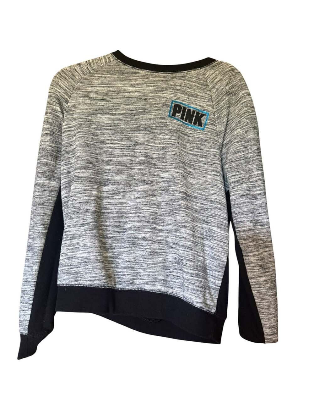 Victoria's Secret PINK Love Pink 86 Colorblock Marled Crewneck Sweatshirt